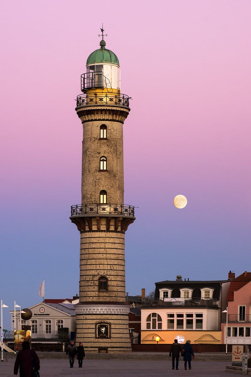 moon, architecture, lighthouse