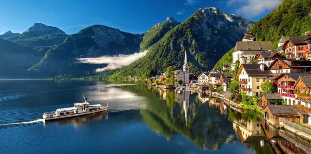 hallstatt, austria, mountain lake